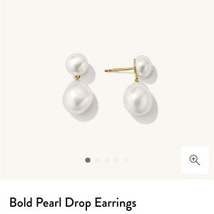 Mejuri Bold Pearl Drop Earrings NEVER WORN